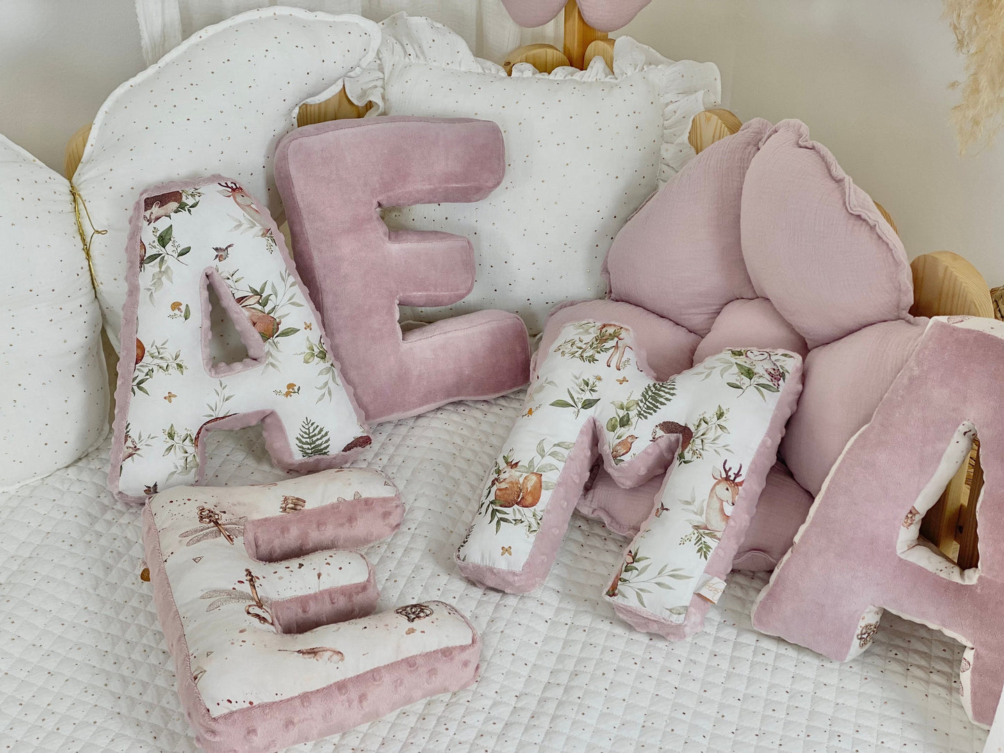 Monogram letter cushion, Initial gift cushion, kids nursery monogram cushion, baby shower gift