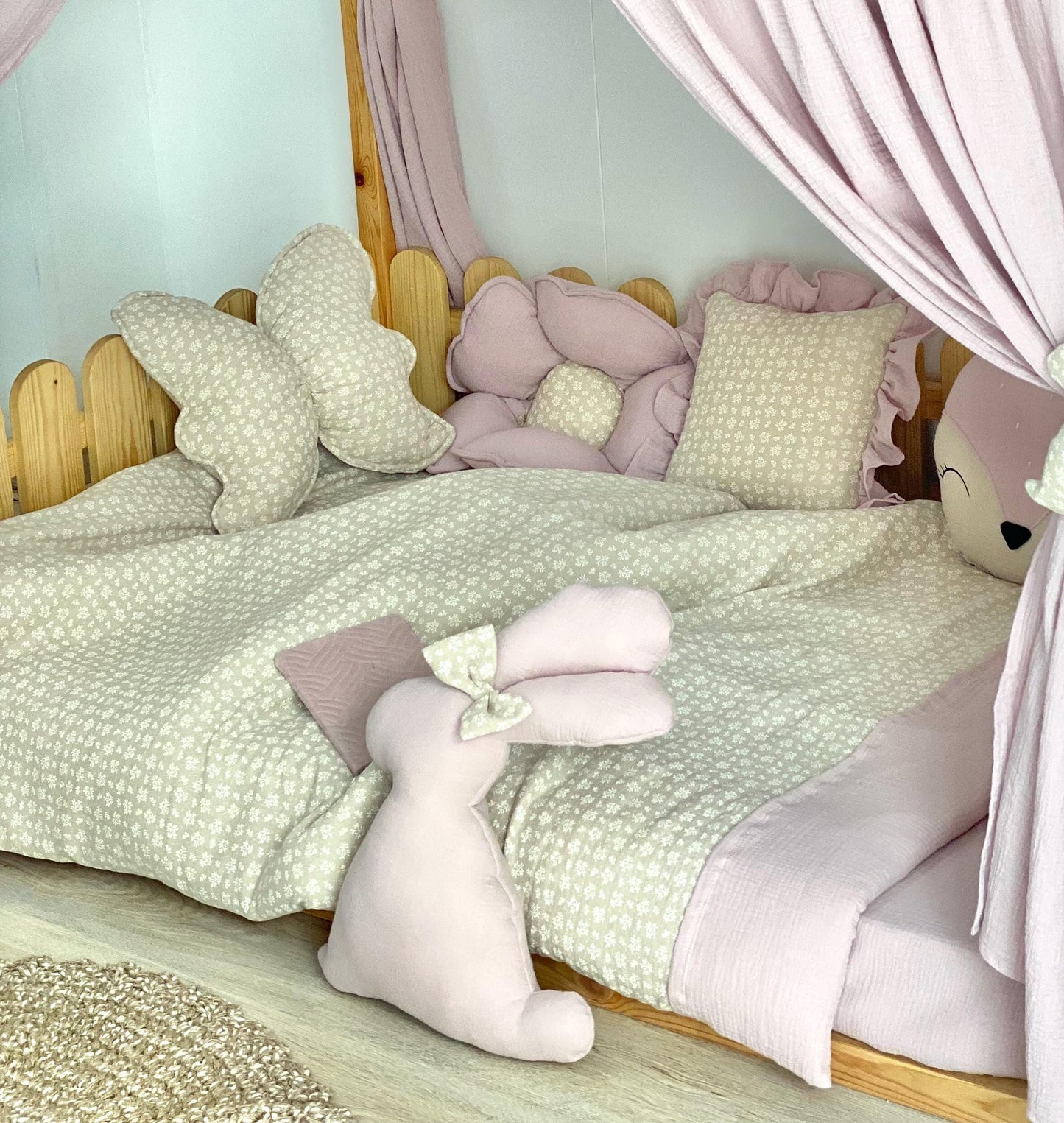 Kids Decorative Butterfly Pillow, Romantic Themed Children's Room