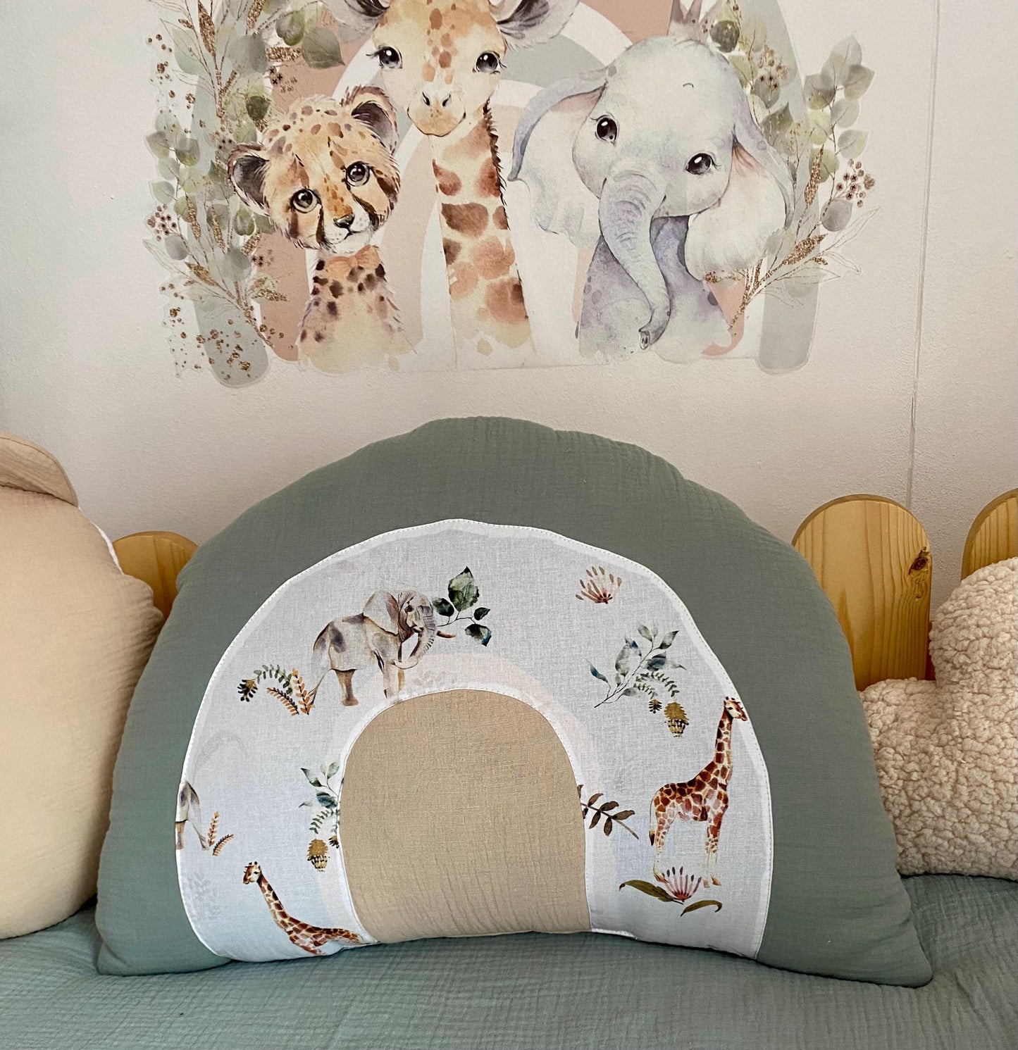 Kids Decorative Lion Pillow, Safari Themed Children's Room
