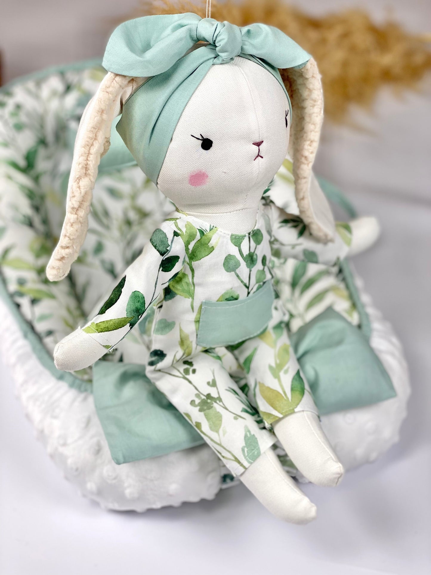 Handmade Doll Bunny, Rug Doll With Bed
