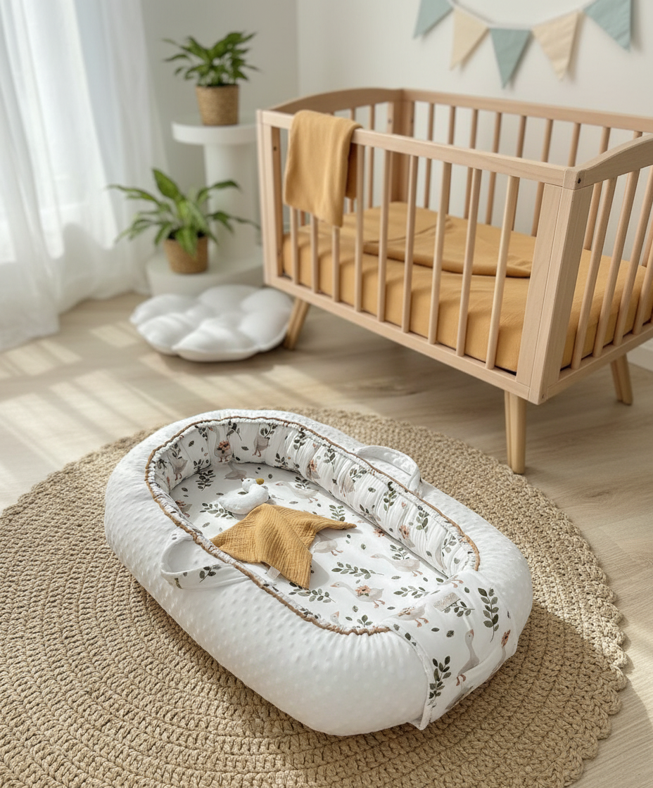 Handmade Baby Nest – Little Duck Cotton | Newborn Lounger for Crib
