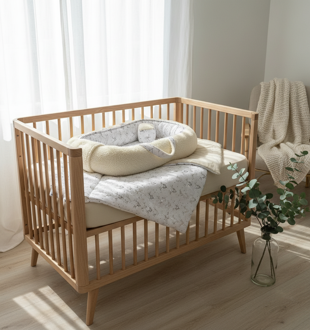 Handmade Baby Nest – Fluffy Cotton | Newborn Lounger for Crib