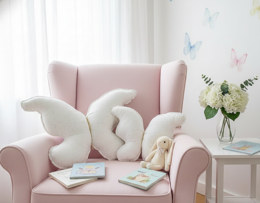 Ruffle Nursery Pillow – Soft Decorative Cushion for Baby Girl Room