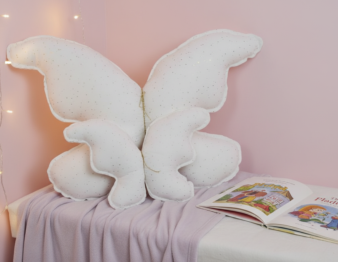 Ruffle Nursery Pillow – Soft Decorative Cushion for Baby Girl Room
