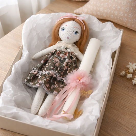 Handmade Kids Easter Candle with Doll – Girl Easter Gift