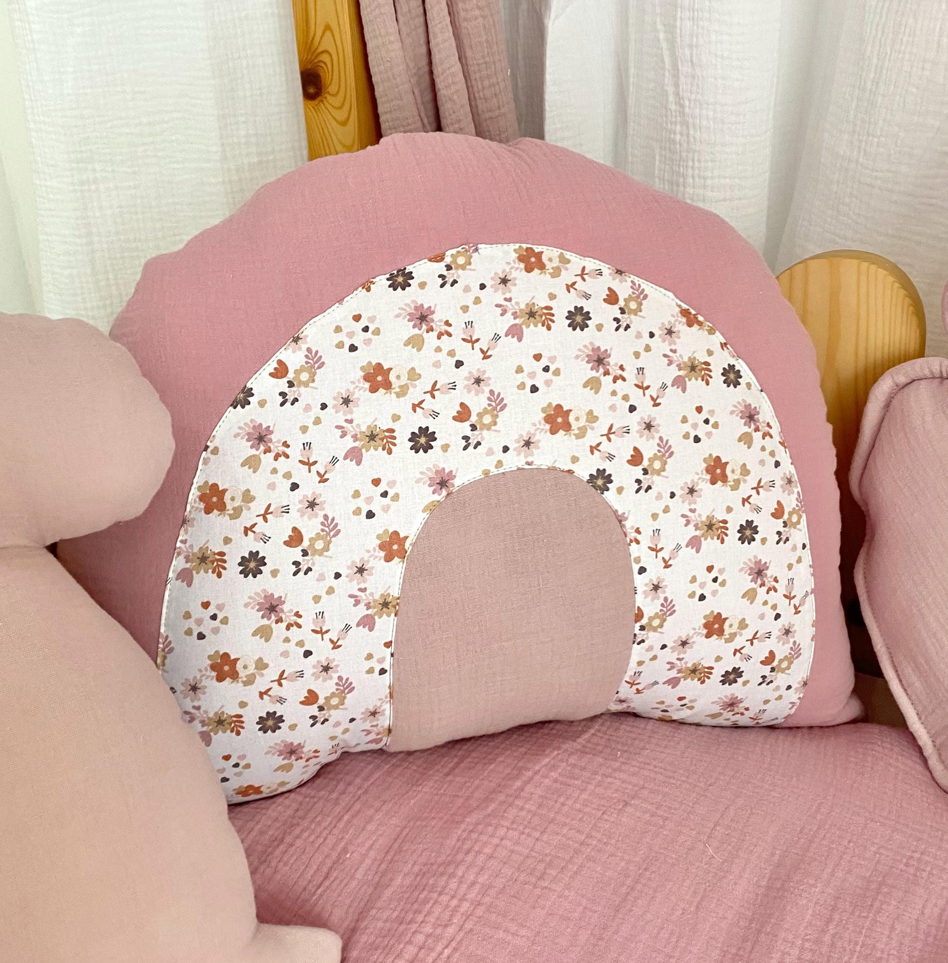 Kids Decorative Butterfly Pillow, Kids Room Decor Cushion with ruffles