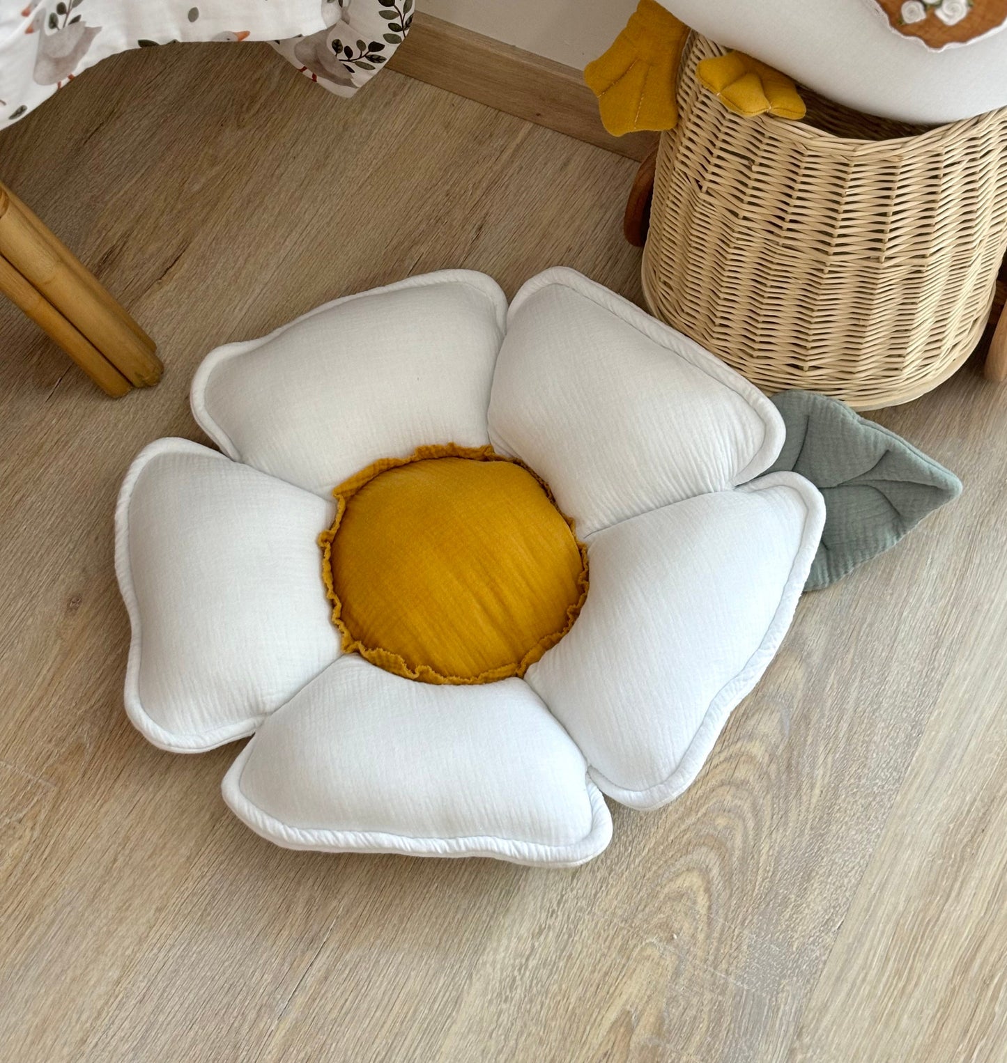 Kids Decorative Duck Pillow, Kids Room Decor Cushion with ruffles