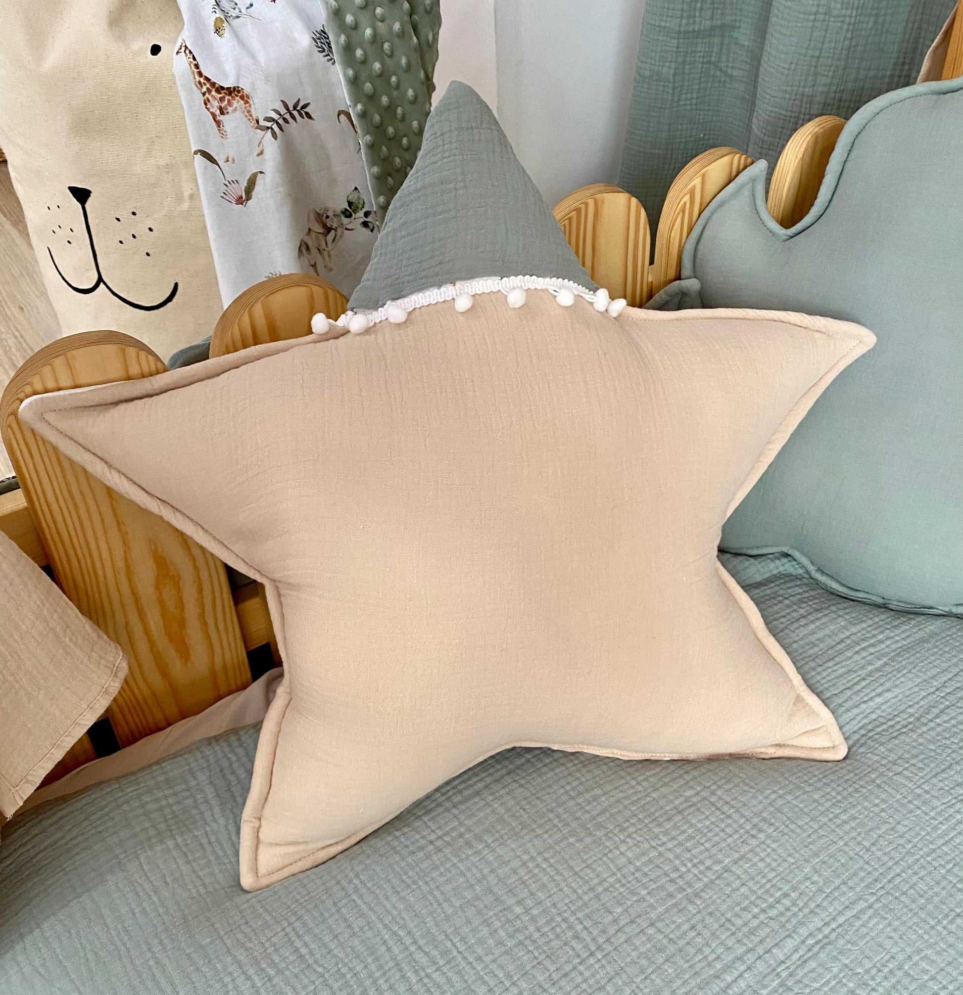 Kids Decorative Lion Pillow, Safari Themed Children's Room