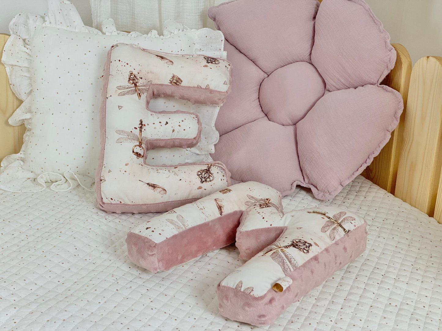 Monogram letter cushion, Initial gift cushion, kids nursery monogram cushion, baby shower gift