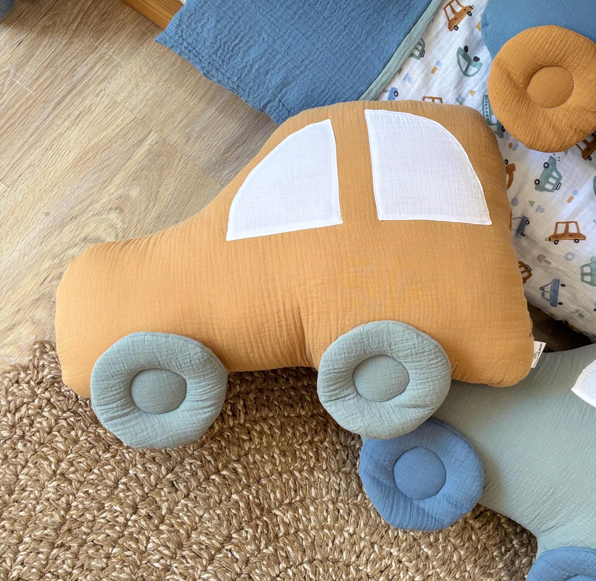 Kids Decorative Car Pillows, Kids Room Decor Cushion Cars Themed